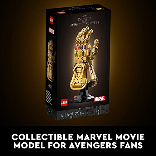 LEGO Marvel Infinity Gauntlet Set 76191, Collectible Thanos Glove with Infinity Stones, Adult Building Set, Avengers Gift for Father's Day, Model Kits for Decoration and Display by LEGO