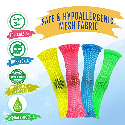 Novelty Place Mesh and Marble Fidget Toys 10 Pcs - Slide Push Squeeze Stress Relieve Anti-Anxiety for Adults & Kids - Mesh Texture Sensory Tools Help with ADHD/ADD/OCD, Autism & Depression from Novelty Place
