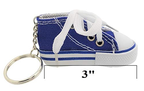 Pink 1 Pack - Miniature Sneaker Shoes Keychains (3") 6 Colors: Pink, Light Blue, Green, Red, Blue, Black. Backpacks, Key Chains, Great Party Favor Novelty Toy. Shoes for Dolls. (Pink) from Zugar Land