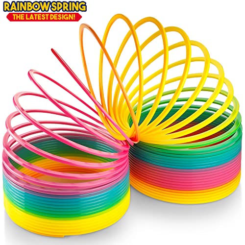 Liberty Imports Jumbo Rainbow Coil Spring - Ginormous Classic Novelty Toy - Great Gift for Boys, Girls, Birthday - 6-inches by Liberty Imports