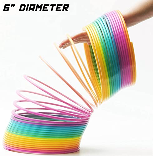 Liberty Imports Jumbo Rainbow Coil Spring - Ginormous Classic Novelty Toy - Great Gift for Boys, Girls, Birthday - 6-inches by Liberty Imports