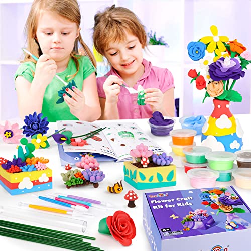 Flower Crafts for Kids Ages 8-12| Arts and Crafts for Girls | Make Your Own Flower Bouquet and Vase Crafts | Art and Craft with One Set of Tools DIY Flower Bouquet | Christmas Craft Gifts for Kids from Dreamon