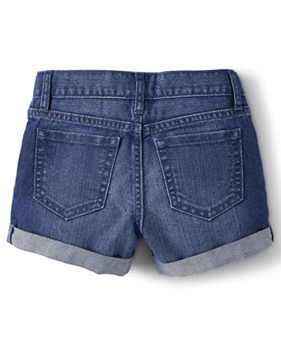 The Children's Place Girls' Roll Cuff Shortie 3 Pack, Denim 3-Pack, 6X/7 from The Children's Place