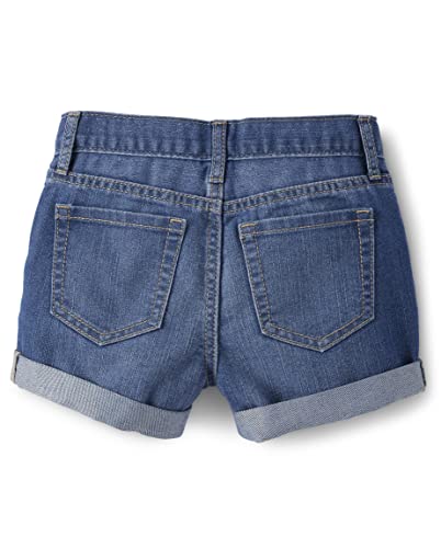 The Children's Place Girls' Roll Cuff Shortie 3 Pack, Denim 3-Pack, 6X/7 from The Children's Place