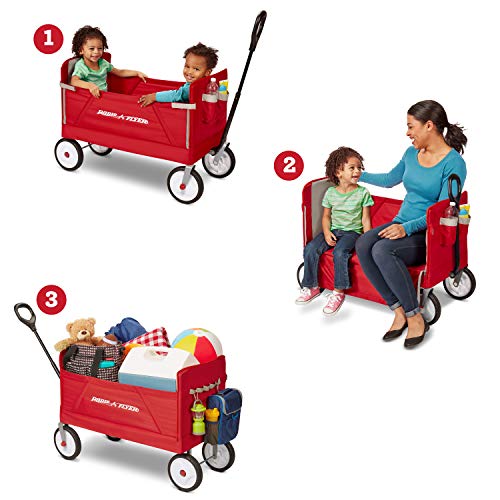 Radio Flyer Folding Wagon for kids and cargo , Red by Radio Flyer