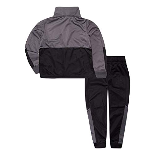 Nike Boy's Color Block Full Zip Hoodie and Jogger Pants Two-Piece Track Set (Little Kids) Black 6 Little Kids by Nike