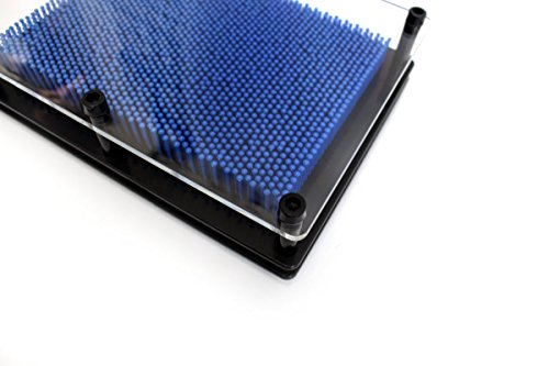 PowerTRC 3D Pin Art Sculpture Pin Impression 8" X 6" Toy Hand Mold | Novelty Gifts | Dark Bluee by PowerTRC