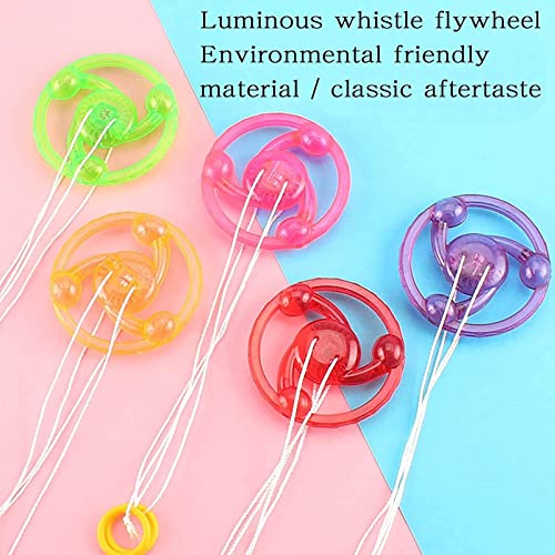 1PC Flywheel Spinning Toy, Spinner Fidget Light Rainbow Lightshow Orbital Kids Flash Novelty Toys, Pull Line Flashing Glow in The Dark Wheel (Random Color) from Gneric