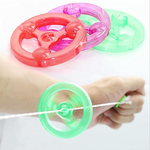 1PC Flywheel Spinning Toy, Spinner Fidget Light Rainbow Lightshow Orbital Kids Flash Novelty Toys, Pull Line Flashing Glow in The Dark Wheel (Random Color) from Gneric