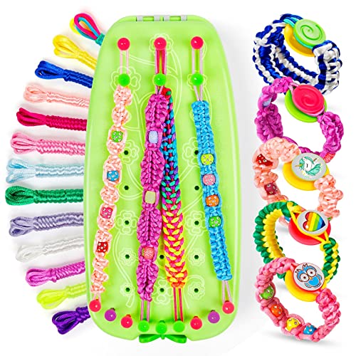 Girls Crafts Friendship Bracelet String Making Kit - Birthday Christmas Gift for Kids Age 7 8 9 10 11 12+ Year Old, DIY Bracelet Jewelry Maker Toys with Beads Supplies for Teen Girls and Adults by PREBOX