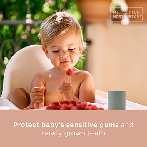 5 Piece Baby Feeding Set - Silicone Baby Bib, Suction Divided Plate, Dinnerware Cup, Soft Baby Spoon & Fork, Food Grade Silicone, Baby Gift Set, Baby Items, Toddler Utensils, Waterproof, Unisex from 