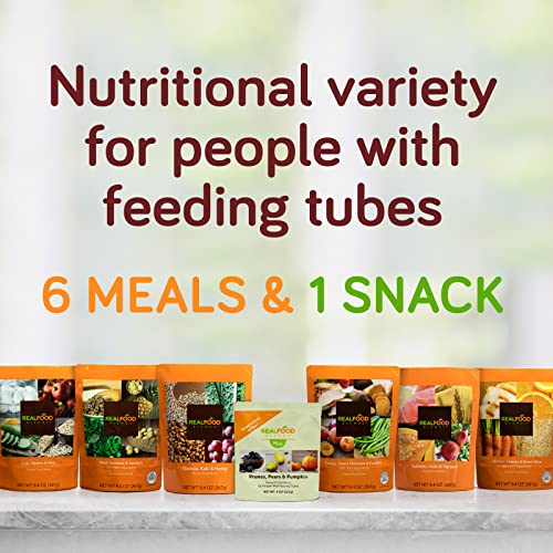 Real Food Blends Beef, Potatoes & Spinach Pureed Blended Meal for Feeding Tubes, 9.4 oz Pouch (Pack of 12 Pouches) from Real Food Blends