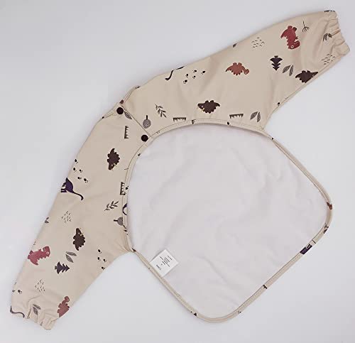 Waterproof Baby Bibs,Infant Toddler Long Sleeve Feeding Bib With Food Catcher,Easy Clean & Washable,Baby Art smock Super Soft from 