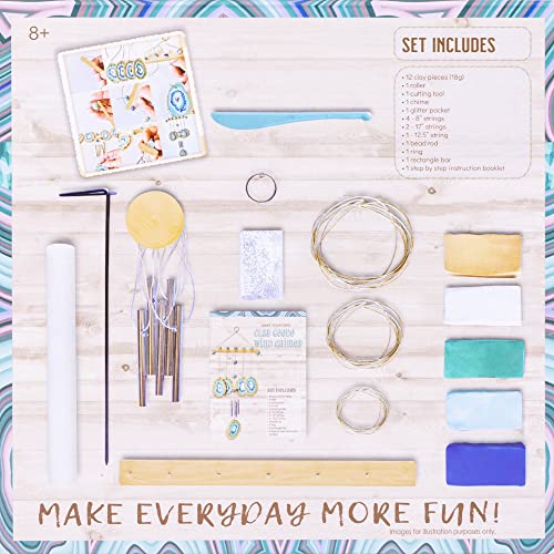 Hapinest Make Your Own Clay Geode Wind Chime Craft Kit Gift for Girls Boys Ages 8 9 10 11 12 and Teen Years and up from Island Genius