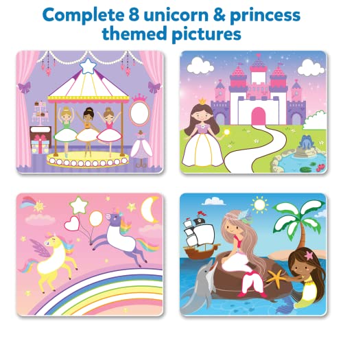Skillmatics Art Activity Dot it - No Mess Sticker Art, 8 Unicorn & Princess Themed Pictures, Gifts for Ages 3 to 7 by Grasper Global Private Limited