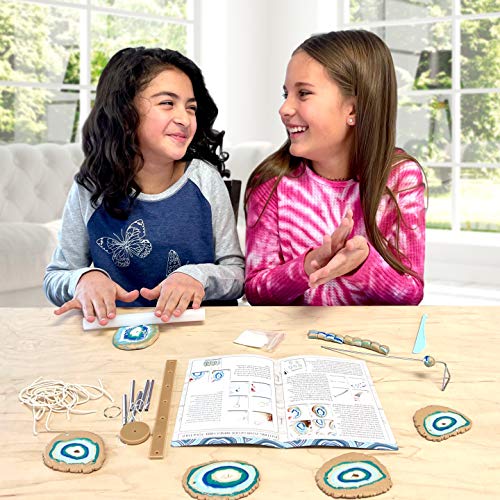 Hapinest Make Your Own Clay Geode Wind Chime Craft Kit Gift for Girls Boys Ages 8 9 10 11 12 and Teen Years and up from Island Genius