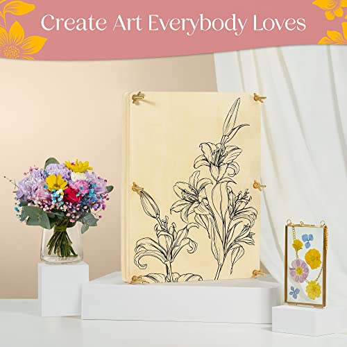 Berstuk Extra Large Flower Press Kit for Adults - This Big Flower Preservation Kit Measures 15" x 11.4" - Our Plant Press & Leaf Press is a Great Gift for Arts and Crafts Lovers by Berstuk