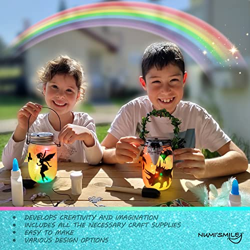 Unicorn & Fairy Lantern Night Light Jar Craft Kit, Birthday Gifts For Kids, DIY Arts And Crafts Set Gift For Girls Ages 3 4 5 6 7 8-12 Years And Up, Best Unicorn Toy, Fairy Gift Stuff For Little Girls from NUMI'SMILE