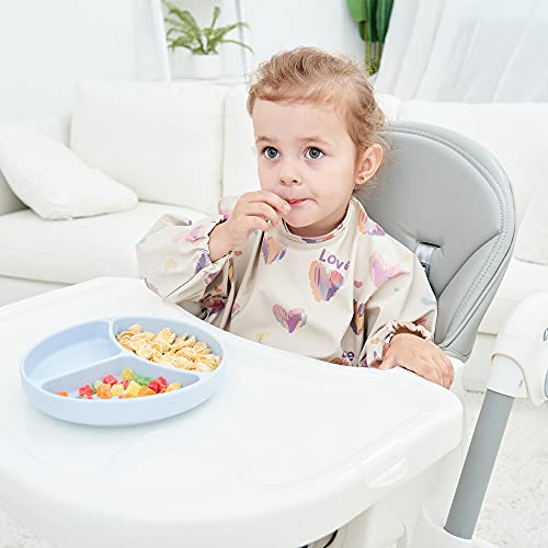 Waterproof Baby Bibs,Infant Toddler Long Sleeve Feeding Bib With Food Catcher,Easy Clean & Washable,Baby Art smock Super Soft from 