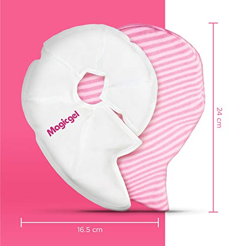 Magic Gel Luxury Breast Therapy Pack | The Breastfeeding Essentials for Nursing Mothers | Includes 2X Breast Ice Packs (Hot or Cold) for Breastfeeding or Breast Augmentation Post Surgery Pain Relief by Magic Gel