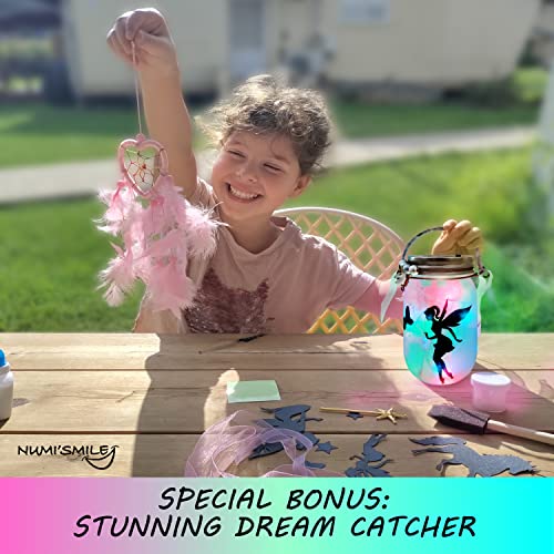Unicorn & Fairy Lantern Night Light Jar Craft Kit, Birthday Gifts For Kids, DIY Arts And Crafts Set Gift For Girls Ages 3 4 5 6 7 8-12 Years And Up, Best Unicorn Toy, Fairy Gift Stuff For Little Girls from NUMI'SMILE