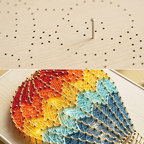 String Art Kit with LED Light - Crafts Kit for Adults and Kids - DIY String Art with All Necessary Accessories and Frame for Home Romantic Decoration (21 x 30 cm, Hot Air Balloon) from Cutefiy