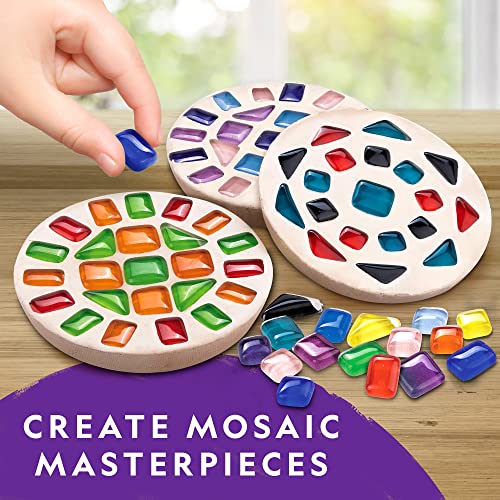 NATIONAL GEOGRAPHIC Mega Arts and Crafts Kit for Kids - Kids Mosaic, Paint Marbling & Air Dry Pottery Craft Kit - Create Glass Tile Mosaics, Paint Marbling Art & Air Dry Clay Projects, Kids Crafts by JMW Sales, Inc.
