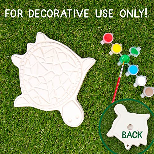 Creative Roots Mosaic Turtle Stepping Stone, Includes 8.25" Ceramic Stepping Stone & 6 Vibrant Paints, Mosaic Stepping Stone Kit, Paint Your Own Stepping Stone, DIY Stepping Stone Kit for Kids Ages 8+ by Horizon Group USA