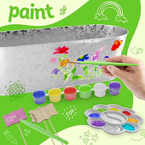 Dan&Darci Paint & Plant Flower Craft Kit for Kids - Best Birthday Crafts Gifts for Girls & Boys Age 5 6 7 8-12 Year Old Girl Gift - Children Gardening Kits, Art Projects Toys for Ages 5-12 Years by Dan&Darci