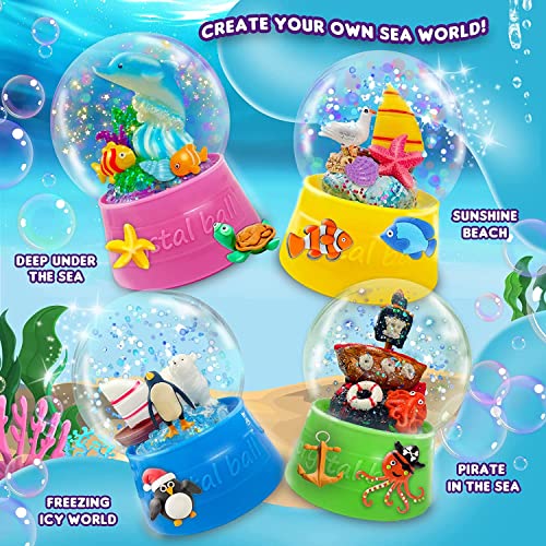 Peertoys Make Your Own Water Globe - Snow Water Stem Projects DIY Activities Glitters Supplies Perfect Arts and Crafts Clay for Girls Boys Kids Ages 4-6 4-8 6-8 8-12 + Years Old Materials Stuff Games from Peertoys
