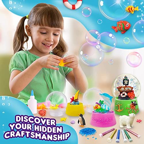 Peertoys Make Your Own Water Globe - Snow Water Stem Projects DIY Activities Glitters Supplies Perfect Arts and Crafts Clay for Girls Boys Kids Ages 4-6 4-8 6-8 8-12 + Years Old Materials Stuff Games from Peertoys
