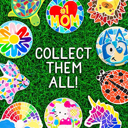 Creative Roots Mosaic Turtle Stepping Stone, Includes 8.25" Ceramic Stepping Stone & 6 Vibrant Paints, Mosaic Stepping Stone Kit, Paint Your Own Stepping Stone, DIY Stepping Stone Kit for Kids Ages 8+ by Horizon Group USA