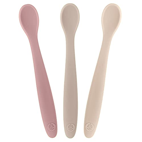 WeeSprout Silicone Baby Spoons - First Stage Feeding Spoons for Infants, Soft-Tip Easy on Gums, Bendable Design Encourages Self-Feeding, Ultra-Durable & Unbreakable, Dishwasher & Boil-Proof, Set of 3 by WeeSprout