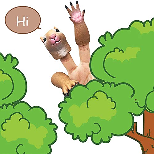 AQKILO Handi Squirrel Finger Hand Puppet Novelty Toys Finger Doll Props Animal Finger Puppet Gift for Kids by Ipearl