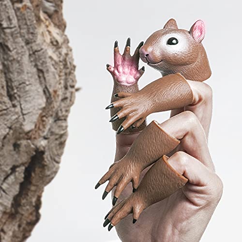 AQKILO Handi Squirrel Finger Hand Puppet Novelty Toys Finger Doll Props Animal Finger Puppet Gift for Kids by Ipearl