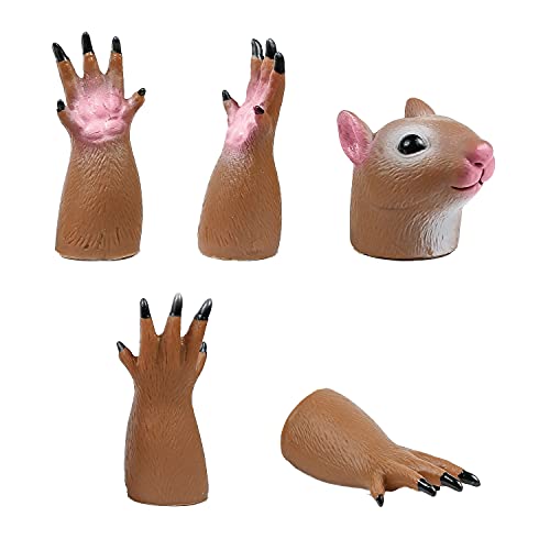 AQKILO Handi Squirrel Finger Hand Puppet Novelty Toys Finger Doll Props Animal Finger Puppet Gift for Kids by Ipearl