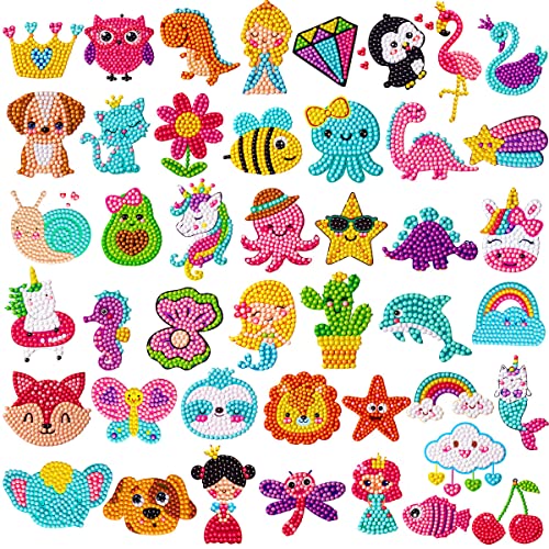 EAPHANT Diamond Painting Kits for Kids 44Pcs Diamond Painting Stickers Diamond Art for Kids Art and Crafts for Kids Ages 4-8 8-12 5D DIY Diamond Mosaic by EAPHANT