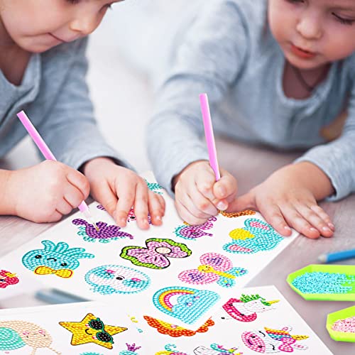 EAPHANT Diamond Painting Kits for Kids 44Pcs Diamond Painting Stickers Diamond Art for Kids Art and Crafts for Kids Ages 4-8 8-12 5D DIY Diamond Mosaic by EAPHANT