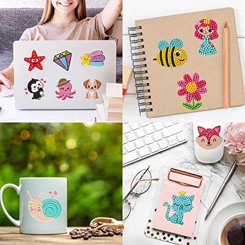 EAPHANT Diamond Painting Kits for Kids 44Pcs Diamond Painting Stickers Diamond Art for Kids Art and Crafts for Kids Ages 4-8 8-12 5D DIY Diamond Mosaic by EAPHANT