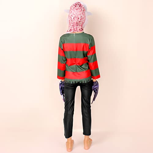 Byriady Kids Freddy Krueger Michael Myers Jason Voorhees Halloween Costume for Kids Jumpsuit Outfits with Glove Set Boy /Girls by 