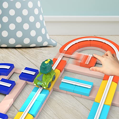 143 PCS Building Block Track car, Dinosaur Race Slide Track Playset Preschool Educational DIY STEM Toy for 3 4 5 6 7 8 Years Toddlers Boys Girls Kids Children, Construction Toy Birthday Gift Toys by Tooysea