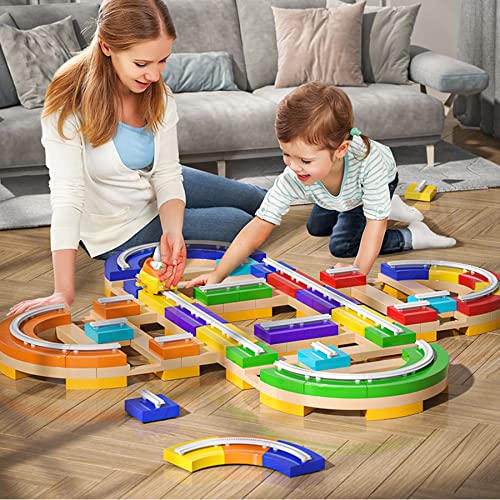 143 PCS Building Block Track car, Dinosaur Race Slide Track Playset Preschool Educational DIY STEM Toy for 3 4 5 6 7 8 Years Toddlers Boys Girls Kids Children, Construction Toy Birthday Gift Toys by Tooysea
