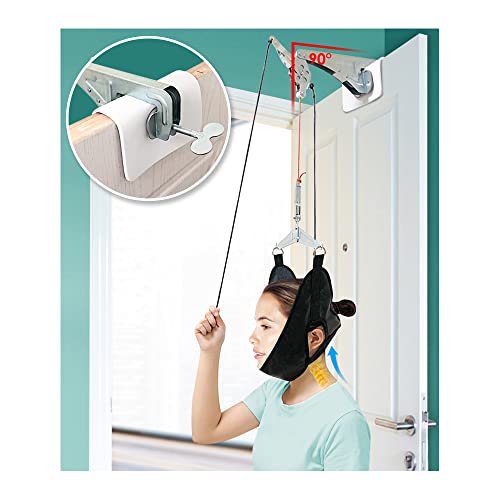 Over Door Neck Traction Device Cervical Pain Relief Neck Stretcher Decompression Devices for Home Use Physical Therapy Aids Hanging Head Hammock Traction Harness from Mybow