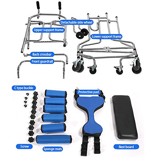XIYEE Walker for Seniors,Hemiplegia Rehabilitation Standing Frame Adult Walker Walking Aid for The Disabled, Portable Medical Walker with Adjustable Height, Suitable for People of 150-180 cm from XIYEE