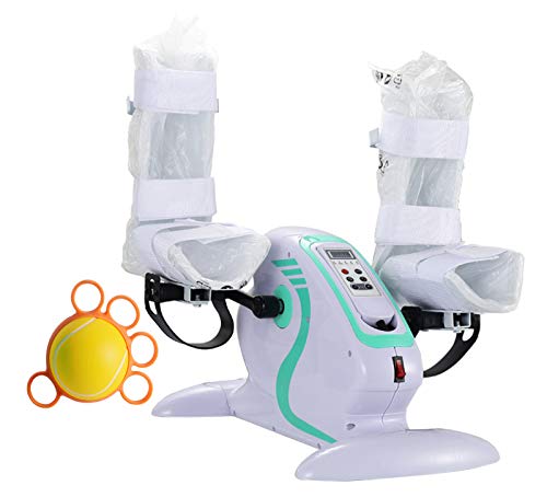 Apkaf Fitness Motorized Exercise Bike with Leg Protector, Electric Pedal Exerciser for the Elderly and Seniors, Electronic Physical Therapy Rehab Bike Trainer with Bonus Grip Strength Ball from Apkaf