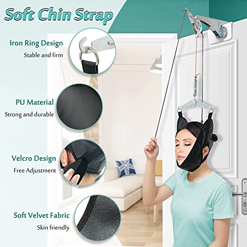 Over Door Neck Traction Device Cervical Pain Relief Neck Stretcher Decompression Devices for Home Use Physical Therapy Aids Hanging Head Hammock Traction Harness from Mybow