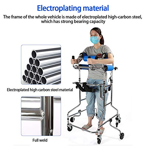 XIYEE Walker for Seniors,Hemiplegia Rehabilitation Standing Frame Adult Walker Walking Aid for The Disabled, Portable Medical Walker with Adjustable Height, Suitable for People of 150-180 cm from XIYEE