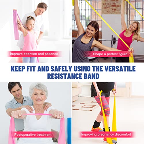 Resistance Bands, Exercise Bands Resistance, Physical Therapy Bands, Strength Training, Yoga, Pilates, Stretching, Non-Latex Elastic Band with Different Strengths,Workout Bands for Home by HPYGN