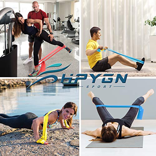 Resistance Bands, Exercise Bands Resistance, Physical Therapy Bands, Strength Training, Yoga, Pilates, Stretching, Non-Latex Elastic Band with Different Strengths,Workout Bands for Home by HPYGN