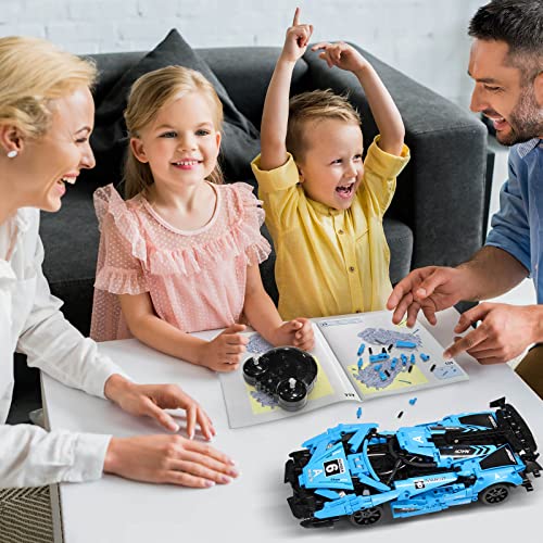 JCC Remote Control Sports Race Car & APP Control Building Blocks Sets, STEM Building Kits, Educational Learning Toys for Boys and Girls, Practical Gifts 6 7 8 9 10 11 12 + Year Old and Adults (419Pcs) from JCC